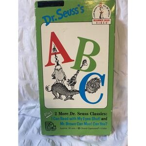 Dr. Seuss's ABC Plus 2 More Suess Stories 1994 VHS  See Pics I Can Read   Rare